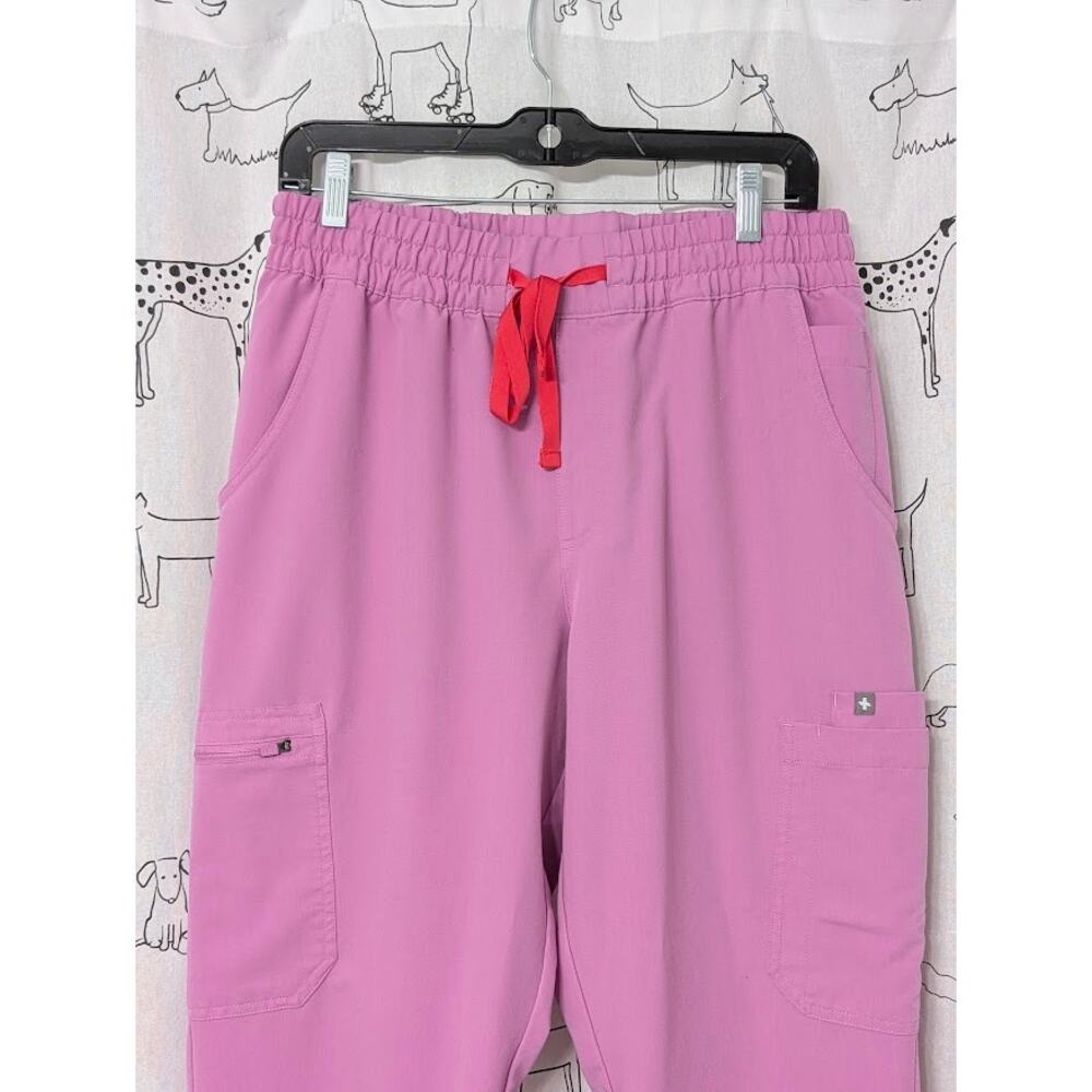 Figs Dowa Scrub Pants High-Rise Straight-Leg Pink Womens Large Uniform Medical - Picture 4 of 10